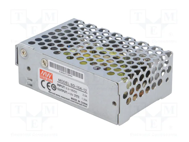 MEAN WELL SD-15A-12 Convertidor DC/DC 15W 12VDC