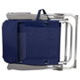 Aktive Silla de playa multiposición Slim con cojín y bolsillo Azul marino
