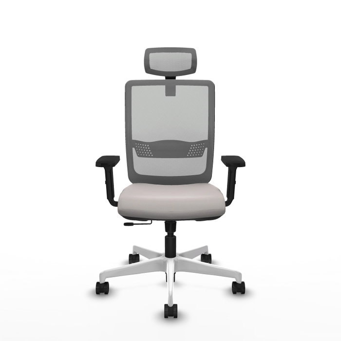 PIQUERAS Y CRESPO Silla de oficina Haches Sincro/Traslack Blanco/Gris