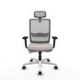 PIQUERAS Y CRESPO Silla de oficina Haches Sincro/Traslack Blanco/Gris