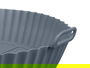 Kinvara Molde Redondo Freidora Aire Silicona Gris 22.5x6.5x19.5cm (Set de 12)
