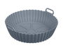 Kinvara Molde Redondo Freidora Aire Silicona Gris 22.5x6.5x19.5cm (Set de 12)