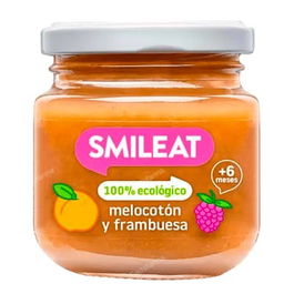 Smileat Tarrito Frambuesa y Melocotón Ecológico 130g