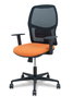 PIQUERAS Y CRESPO Silla Alfera sincro malla negra y asiento naranja