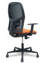 PIQUERAS Y CRESPO Silla Alfera sincro malla negra y asiento naranja
