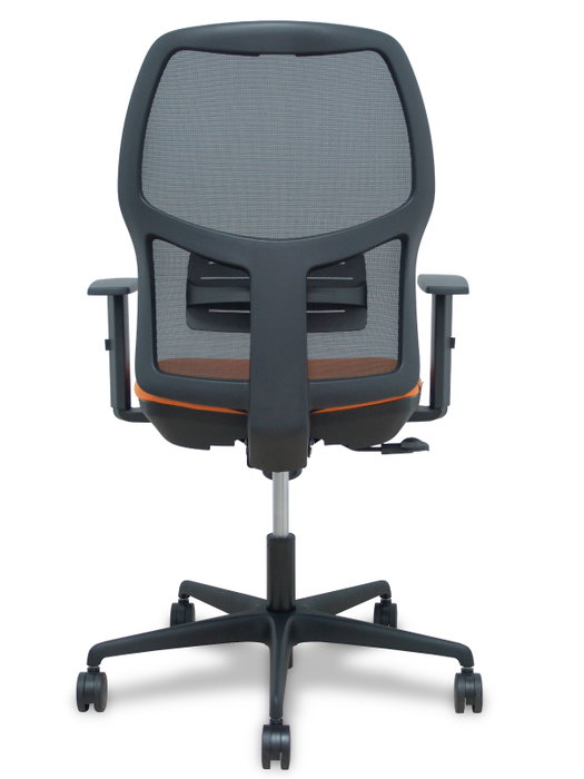 PIQUERAS Y CRESPO Silla Alfera sincro malla negra y asiento naranja