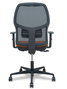 PIQUERAS Y CRESPO Silla Alfera sincro malla negra y asiento naranja