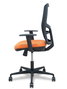 PIQUERAS Y CRESPO Silla Alfera sincro malla negra y asiento naranja