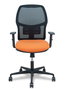 PIQUERAS Y CRESPO Silla Alfera sincro malla negra y asiento naranja