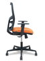 PIQUERAS Y CRESPO Silla Alfera sincro malla negra y asiento naranja