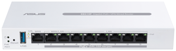 ASUS ExpertWiFi EBG19P Router Gigabit PoE+ Blanco
