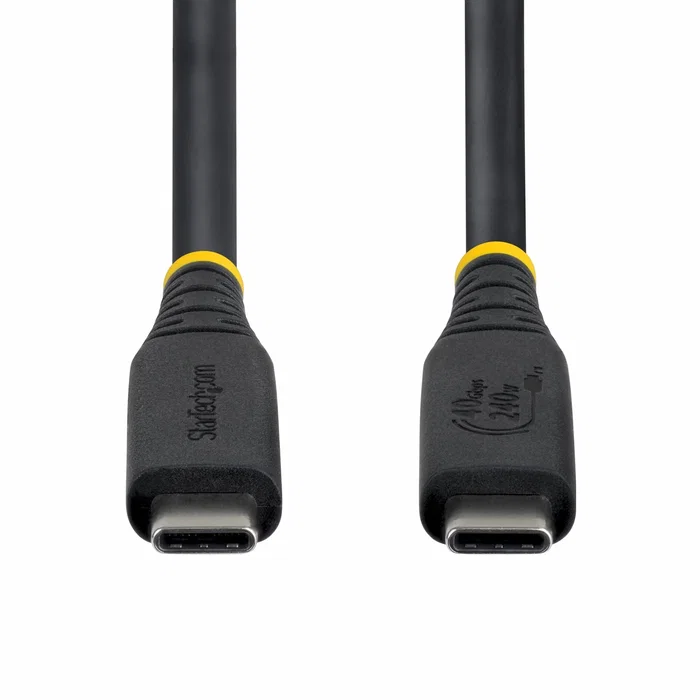 StarTech Cable USB4 USB-C de 1 m, 40 Gbps, 240 W, 8K/60Hz, Negro