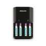 Philips Cargador de pilas aaa/aa (4 pilas recargables nimh aaa incluidas)