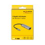 DeLOCK Adaptador de Red USB Tipo C 5 Gigabit LAN con Power Delivery 3.1 140 W 81591