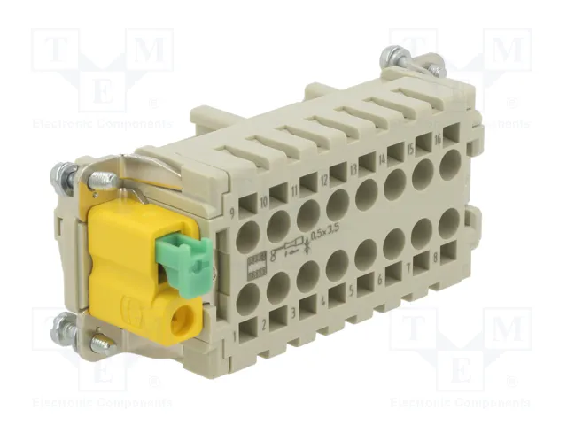HARTING Han ES 16B PE-CC Female Plantilla de Contacto Hembra HARTING Han ES 16B PE-CC Female Plantilla de Contacto Hembra
