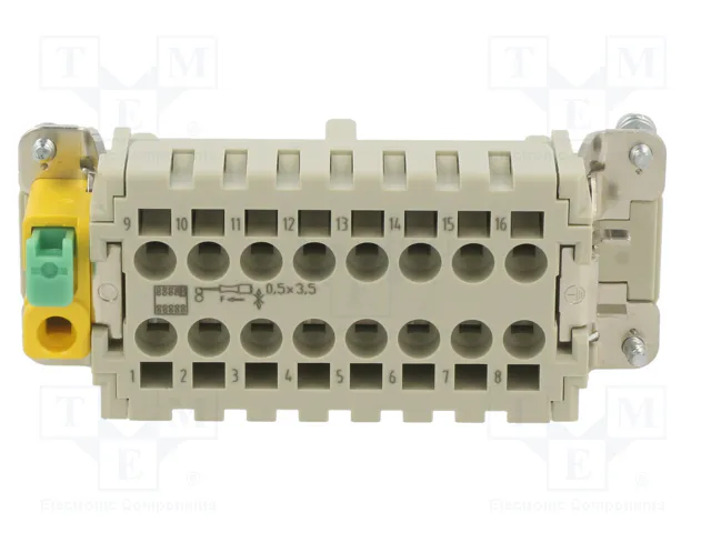 HARTING Han ES 16B PE-CC Female Plantilla de Contacto Hembra HARTING Han ES 16B PE-CC Female Plantilla de Contacto Hembra