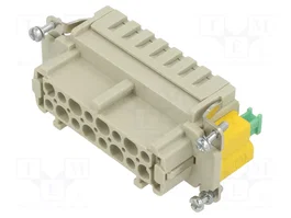 HARTING Han ES 16B PE-CC Female Plantilla de Contacto Hembra