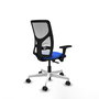 PIQUERAS Y CRESPO Silla de oficina Motilla con mecanismo Sincro, Azul y Blanco