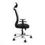 PIQUERAS Y CRESPO Silla de oficina Zulema con mecanismo Sincro/Traslack, Negro y Blanco