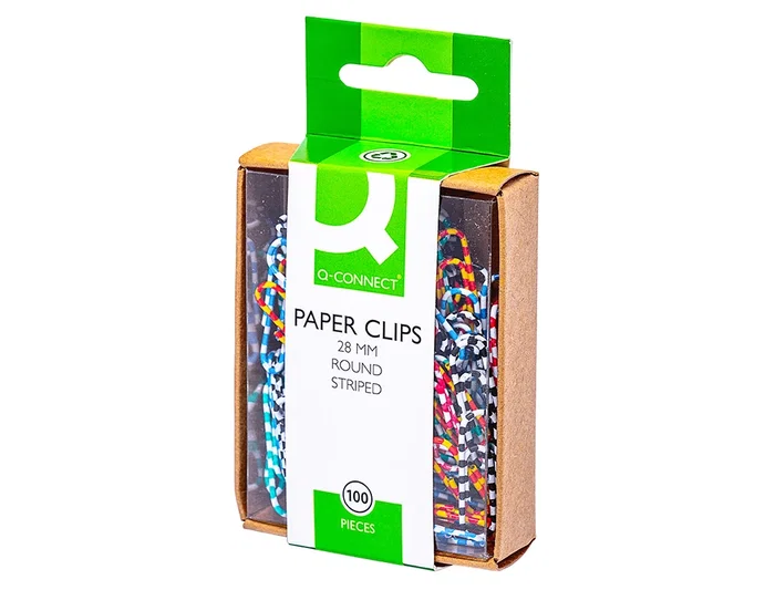 Q-connect Clips 28 mm caja 100 unidades colores surtidos