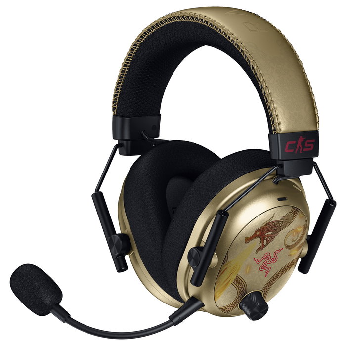 Razer BlackShark V3 Pro Counter-Strike 2 Edition - Auriculares Gaming Inalámbricos y Alámbricos, Circumaural, Frecuencia 12 - 28000 Hz, Micrófono Extraíble, Negro