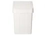 TTS Papelera de plástico con tapa basculante de 12 litros blanca