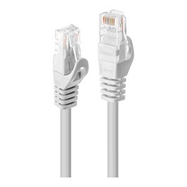 Lindy Patchcord UTP Cat6 CCA Blanco 1.0m para Red - Alta Velocidad, Cable de Red