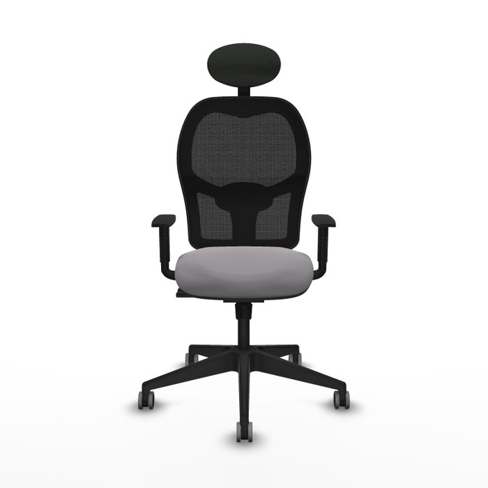 PIQUERAS Y CRESPO Alocén Silla de Oficina con Mecanismo Sincro, Malla Negra y Asiento Gris PIQUERAS Y CRESPO Alocén Silla de Oficina con Mecanismo Sincro, Malla Negra y Asiento Gris