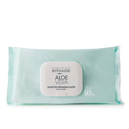 Byphasse, Aloe Vera, Cleansing Wipes, For Face, 40 pcs