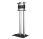B-Tech BT4002 Base para Suelo Grande, Acero 6 mm, 70 kg max, 800 x 600 x 19 mm, para Postes de 50 mm y Columnas BT8381