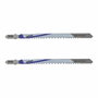 Wolfcraft Hoja de sierra de calar bimetal 130 mm, vástago T, 2 uds