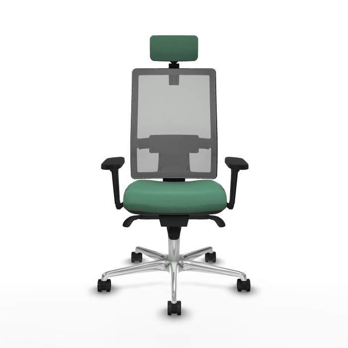 PIQUERAS Y CRESPO Silla de oficina Horna con mecanismo Sincro, Verde esmeralda y Gris PIQUERAS Y CRESPO Silla de oficina Horna con mecanismo Sincro, Verde esmeralda y Gris