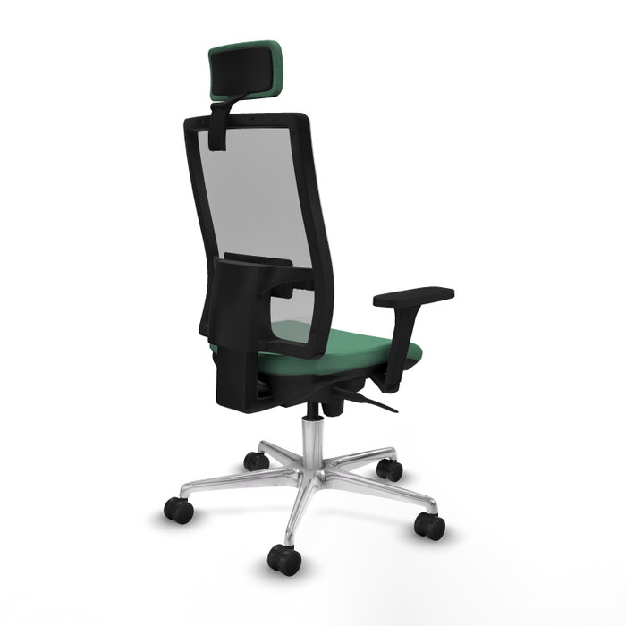 PIQUERAS Y CRESPO Silla de oficina Horna con mecanismo Sincro, Verde esmeralda y Gris PIQUERAS Y CRESPO Silla de oficina Horna con mecanismo Sincro, Verde esmeralda y Gris