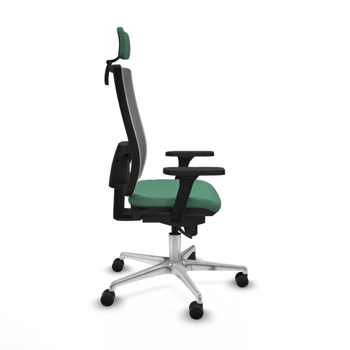 PIQUERAS Y CRESPO Silla de oficina Horna con mecanismo Sincro, Verde esmeralda y Gris PIQUERAS Y CRESPO Silla de oficina Horna con mecanismo Sincro, Verde esmeralda y Gris