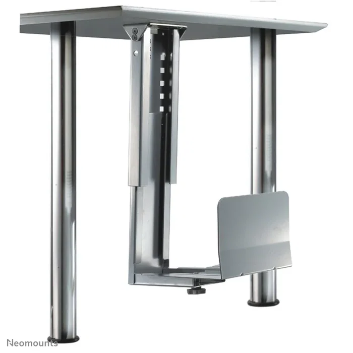 Neomounts CPU-D200SILVER Soporte para CPU bajo escritorio, soporte fijo de acero, capacidad 30 kg, color plata