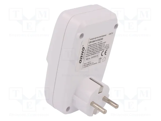 ORNO Controlador con Display LCD y Toma Schuko IP20