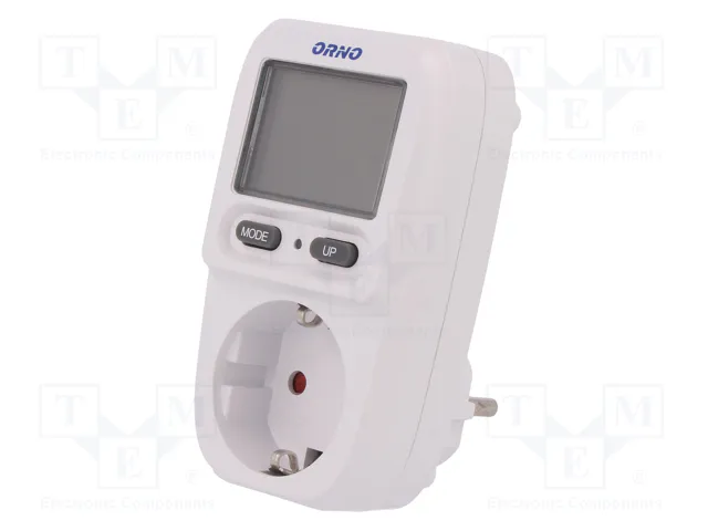 ORNO Controlador con Display LCD y Toma Schuko IP20