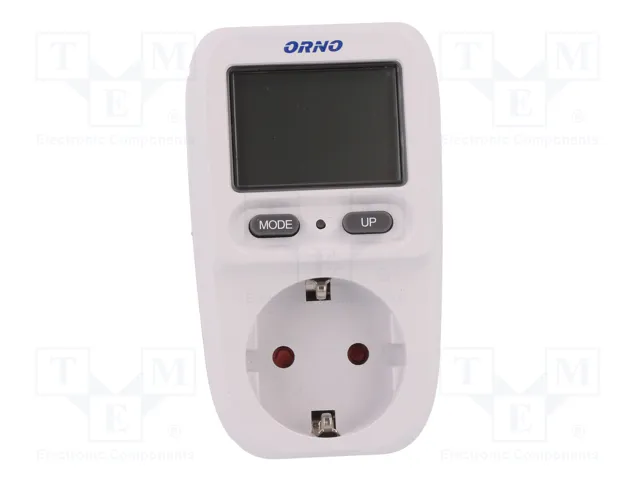 ORNO Controlador con Display LCD y Toma Schuko IP20