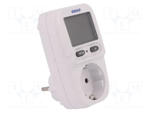 ORNO Controlador con Display LCD y Toma Schuko IP20