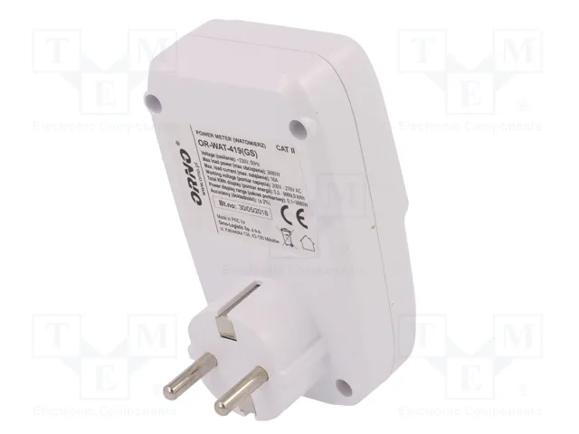ORNO Controlador con Display LCD y Toma Schuko IP20