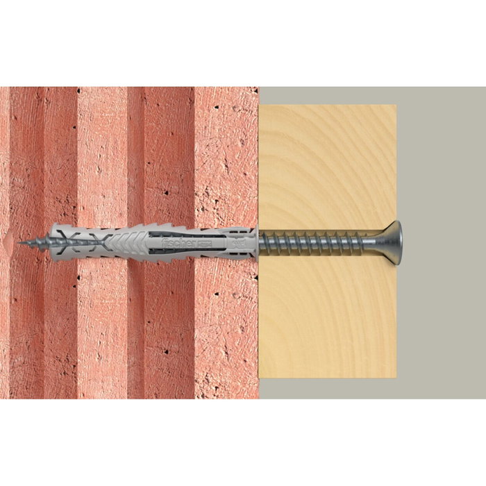 FISCHER Taco de Nylon SX Plus 10x80 mm, 25 unidades