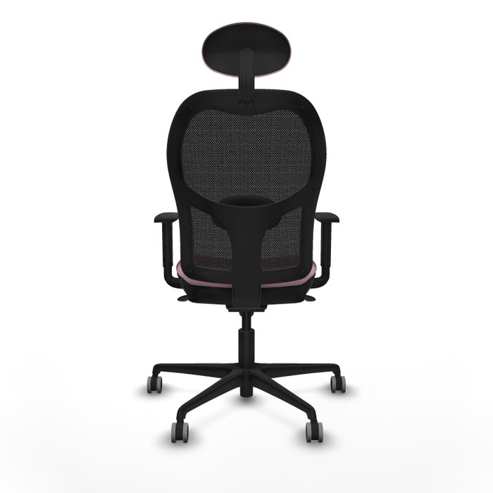PIQUERAS Y CRESPO Silla de oficina Jorquera con mecanismo Sincro, Tela Rosa y Malla Negra PIQUERAS Y CRESPO Silla de oficina Jorquera con mecanismo Sincro, Tela Rosa y Malla Negra