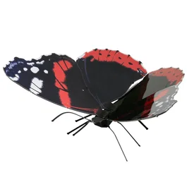 Metal Earth Red Admiral - Maqueta 3D de Mariposa en Metal para Montar sin Pegamento, Dificultad Fácil, Mariposa Monarca