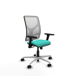 PIQUERAS Y CRESPO Silla de oficina Motilla Turquesa y Blanco
