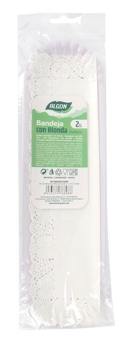 Algon Set-2 Bandeja Brazo Blonda 10 cm x 36 cm (36 Unidades)