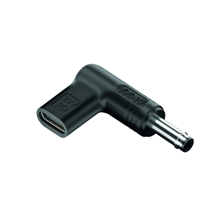 NGS BUD 65W-H Cargador GaN 65W USB-C para Portátil HP con Cable 1,5m y Pack de 8 Conectores - Carga Rápida Universal PD 3.0, Negro