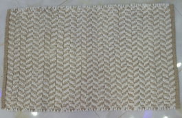 DKD Home Decor Alfombra Balines Natural Blanco Yute 180 x 120 cm