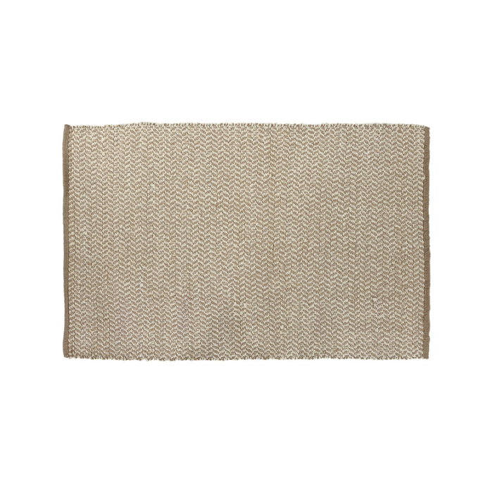DKD Home Decor Alfombra de Yute 120x180 cm Natural y Blanco DKD Home Decor Alfombra de Yute 120x180 cm Natural y Blanco
