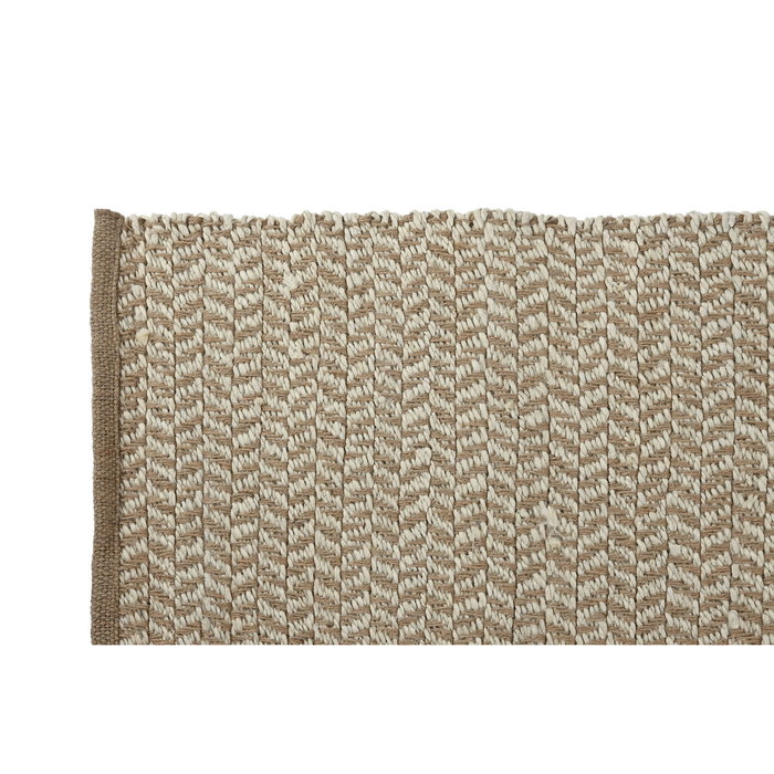 DKD Home Decor Alfombra de Yute 120x180 cm Natural y Blanco DKD Home Decor Alfombra de Yute 120x180 cm Natural y Blanco