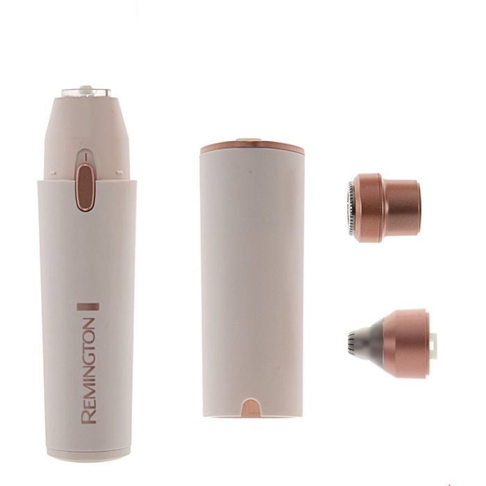 Remington WFS200 BareMe 2 en 1 Afeitadora Facial y Recortadora de Cejas, Blanco